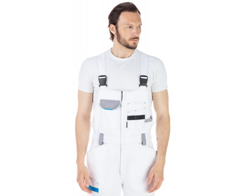 Полукомбинезон мужской рабочий летний "Старт" белый с серым