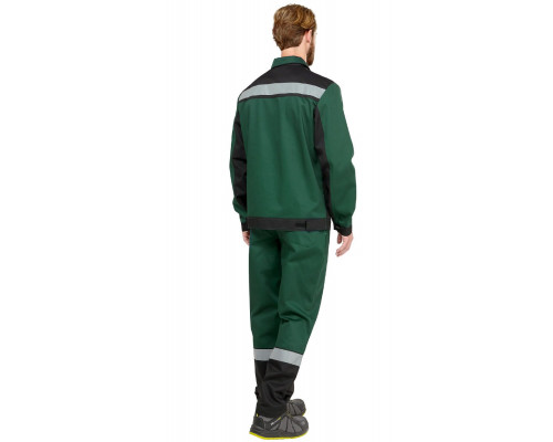 Костюм мужской рабочий летний "Джокер" МВО с брюками зеленый-черный