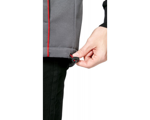 Жилет мужской утепленный рабочий "Авангард" серый-красный